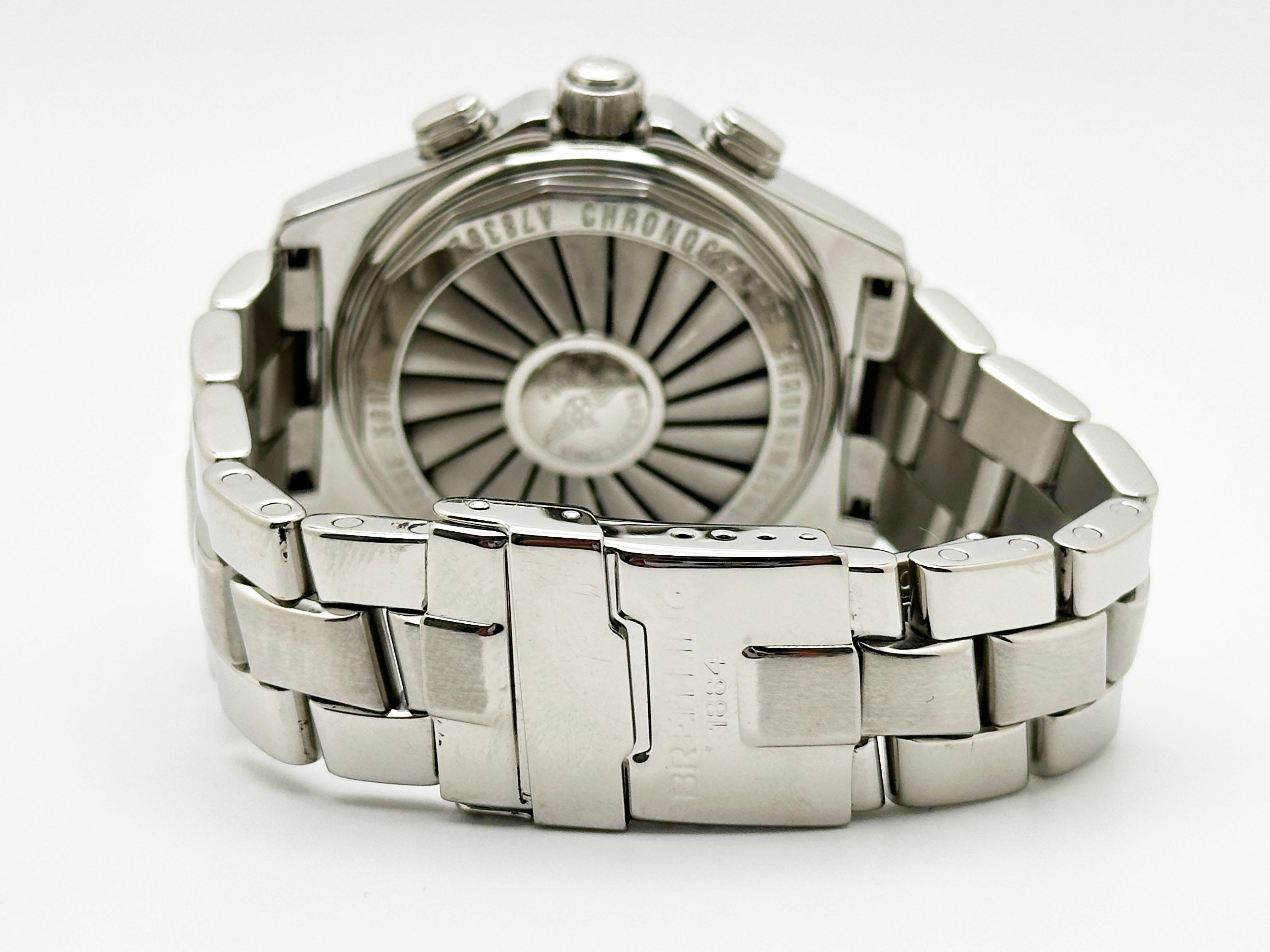 Breitling B-1 A78362 Quadrante Blu Acciaio 42mm in vendita 2