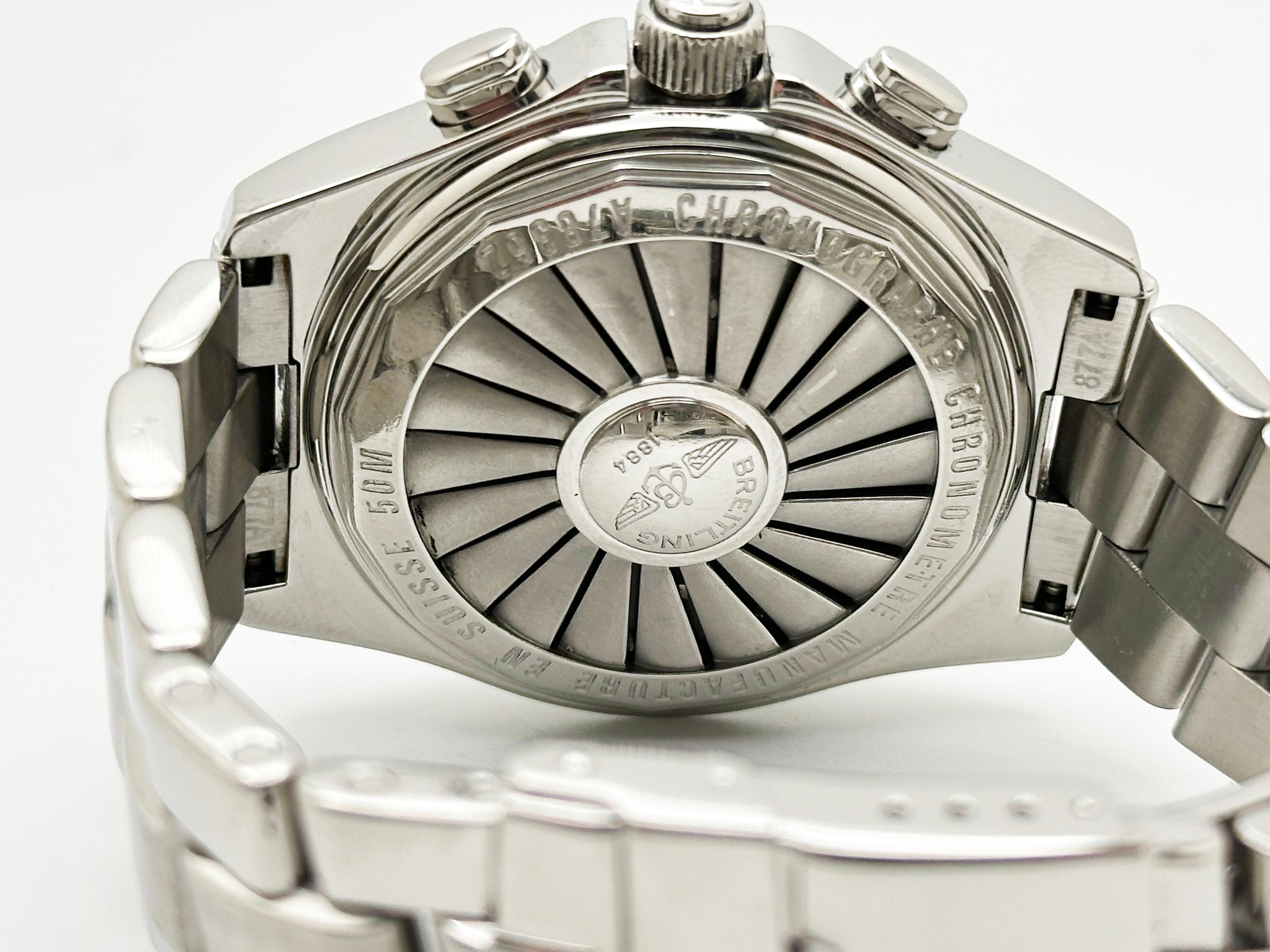 Breitling B-1 A78362 Quadrante Blu Acciaio 42mm in vendita 3
