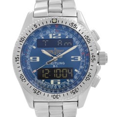 Breitling B1 Chronograph Steel Analog-Digital Blue Dial Mens Quartz Watch A68362