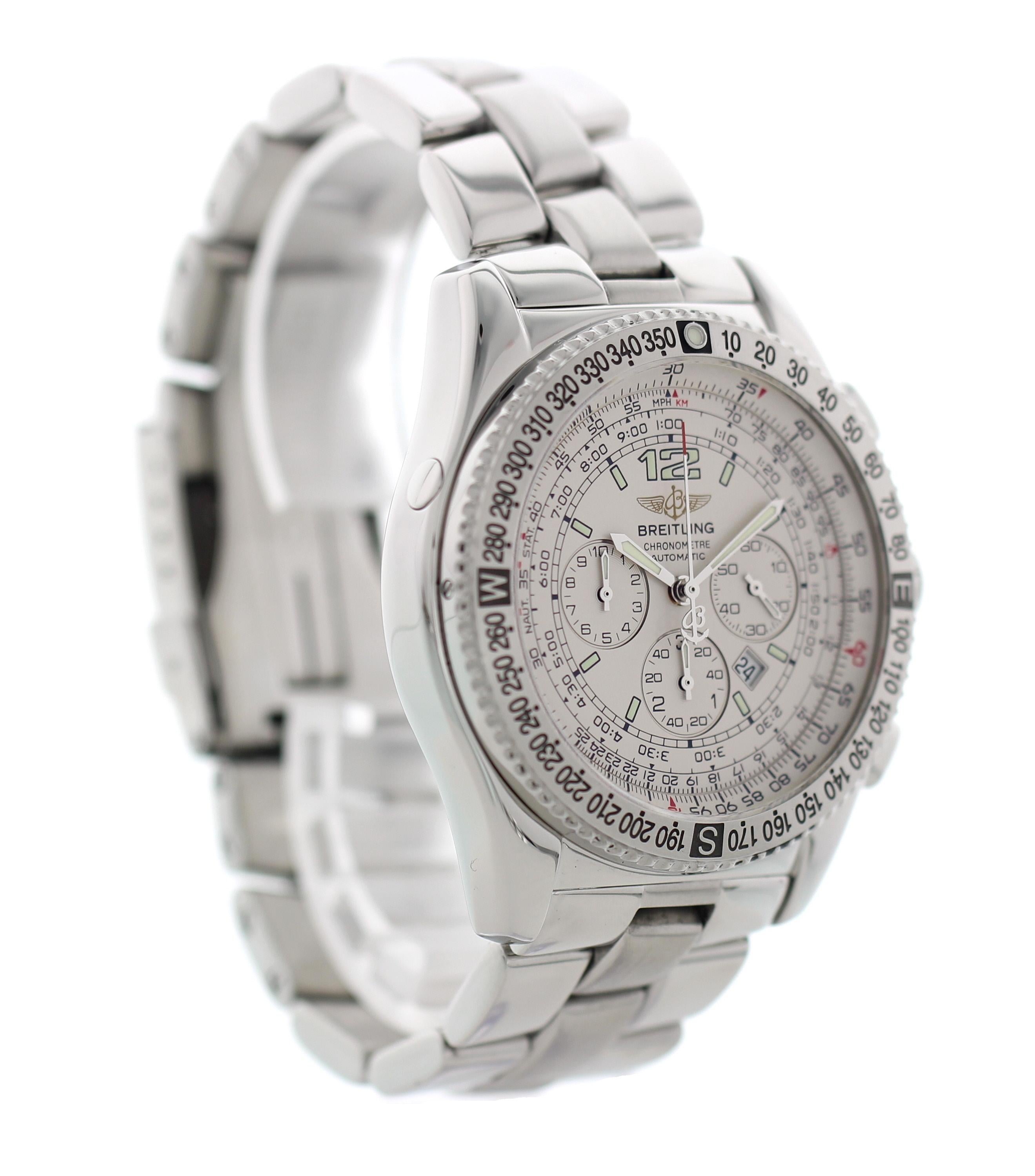 Breitling B2 Chronograph A42362 Stainless Steel Automatic In Excellent Condition In New York, NY