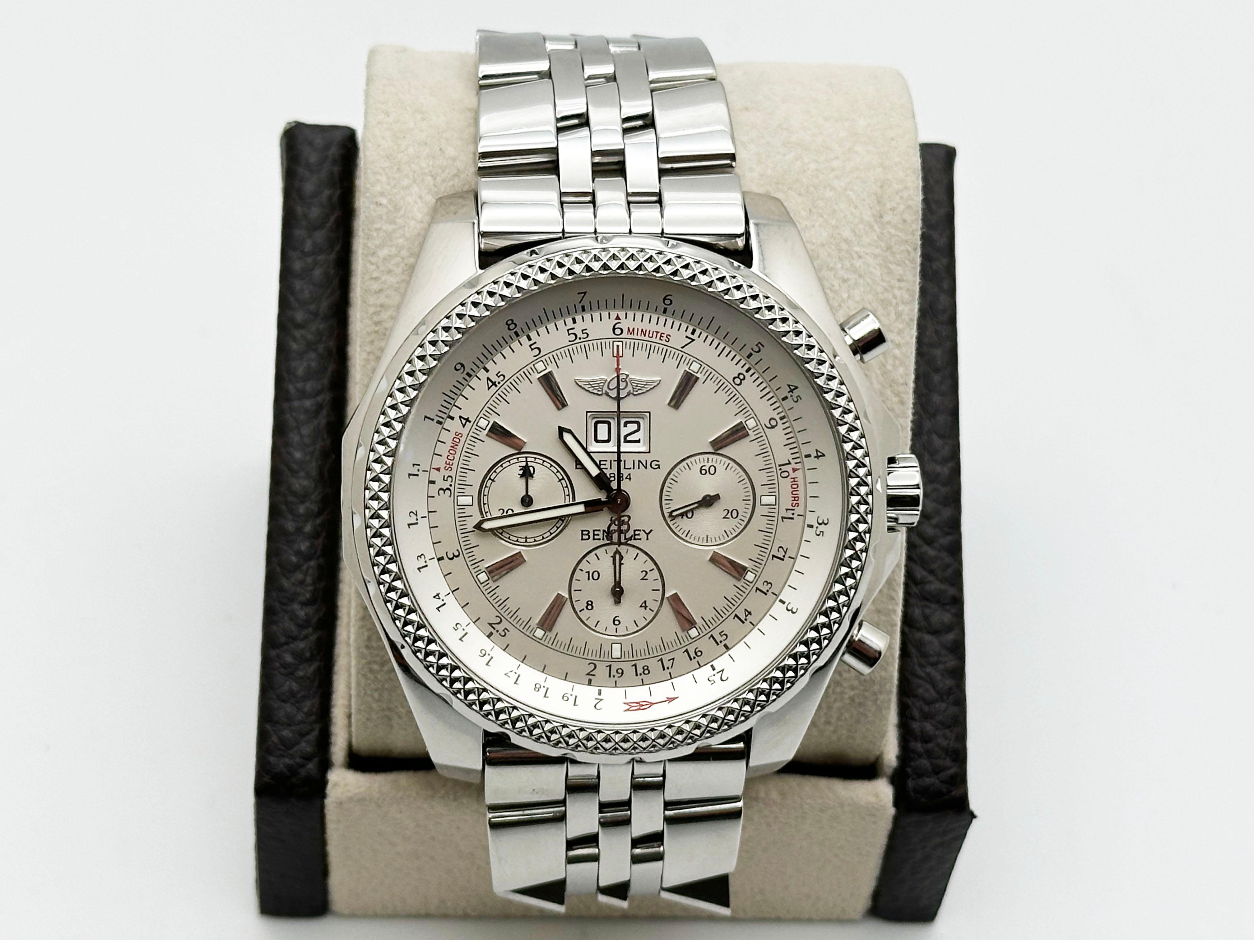 Breitling Bentley 6.75 A44362 Edelstahl 48mm im Zustand „Hervorragend“ im Angebot in San Diego, CA