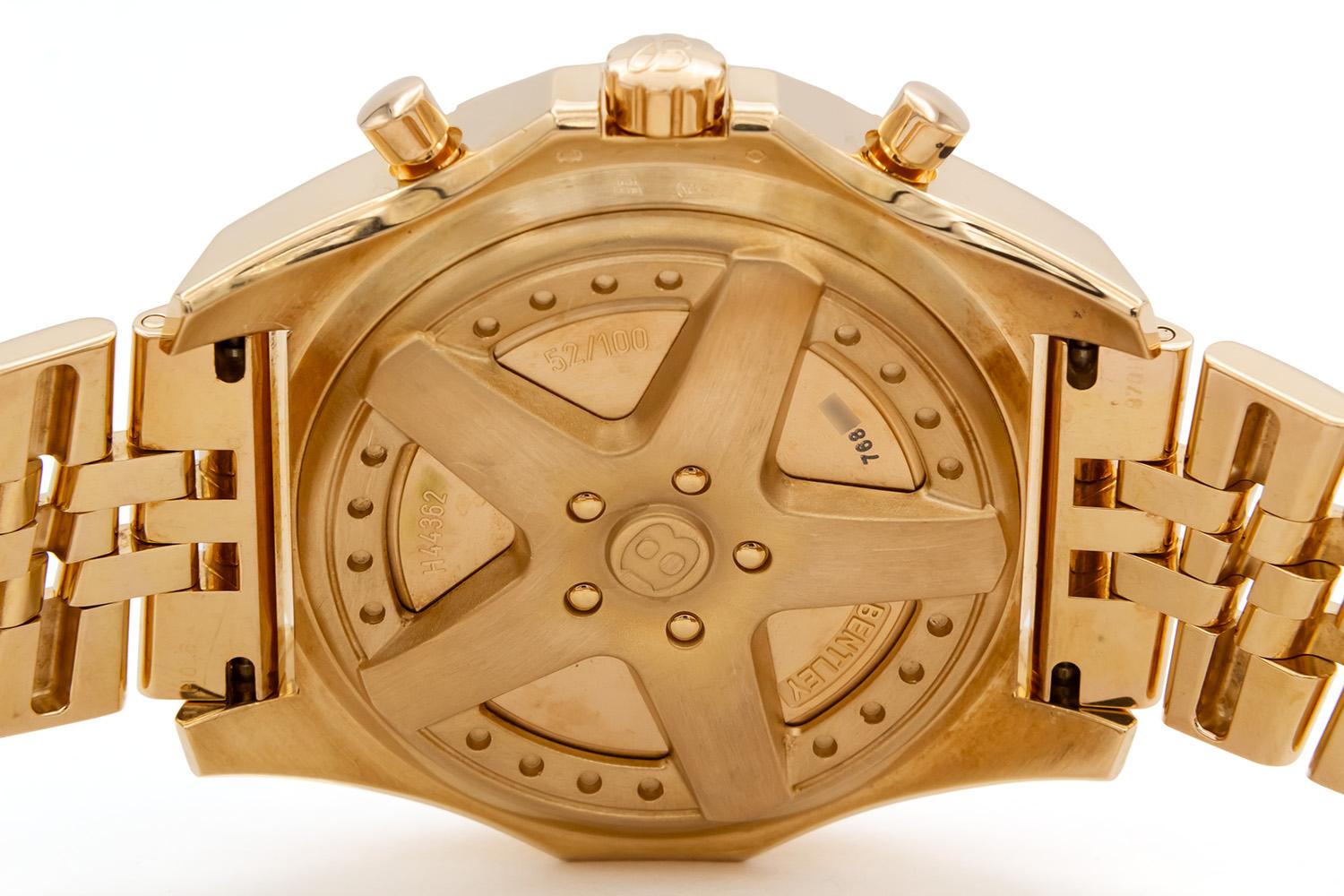Breitling Bentley 6.75 Chronograph H44362 With Box 18k Rose Gold 48mm 1