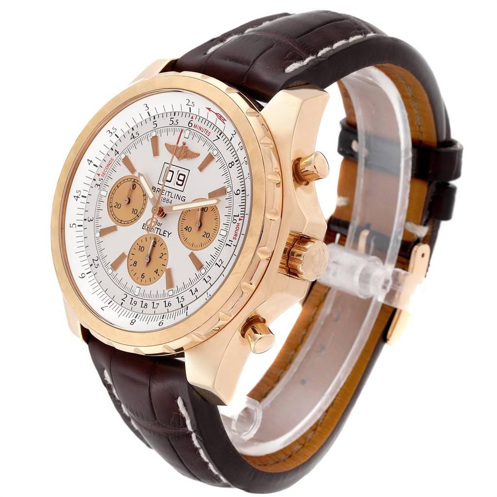 Men's Breitling Bentley 6.75 Rose Gold Black Dial Chronograph LE Watch H44363