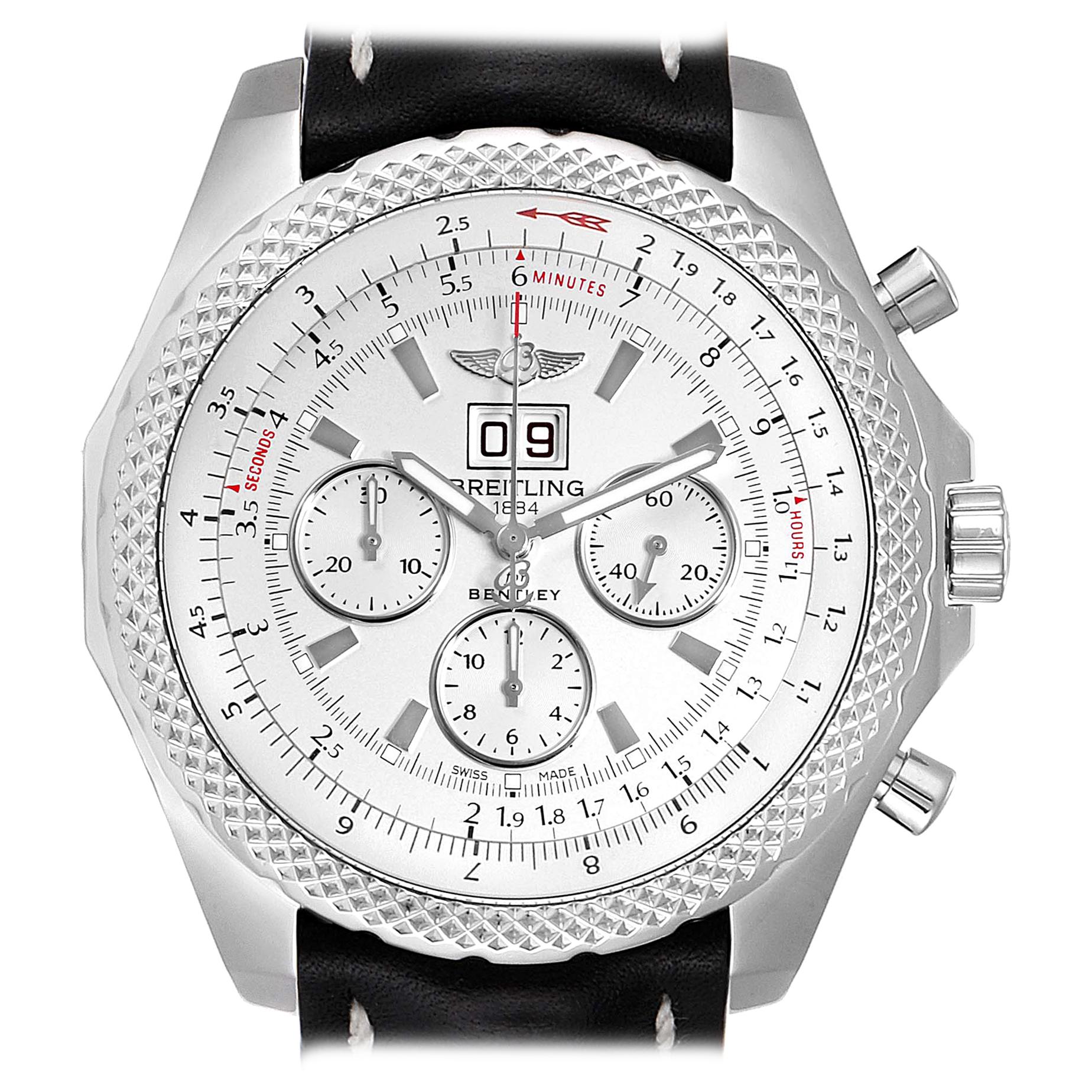 Breitling Bentley 6.75 Speed Chronograph Silver Dial Men's Watch A44364 For Sale