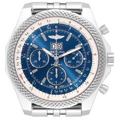 Breitling Bentley 6.75 Speed Chronograph Steel Mens Watch A44364 Box Card