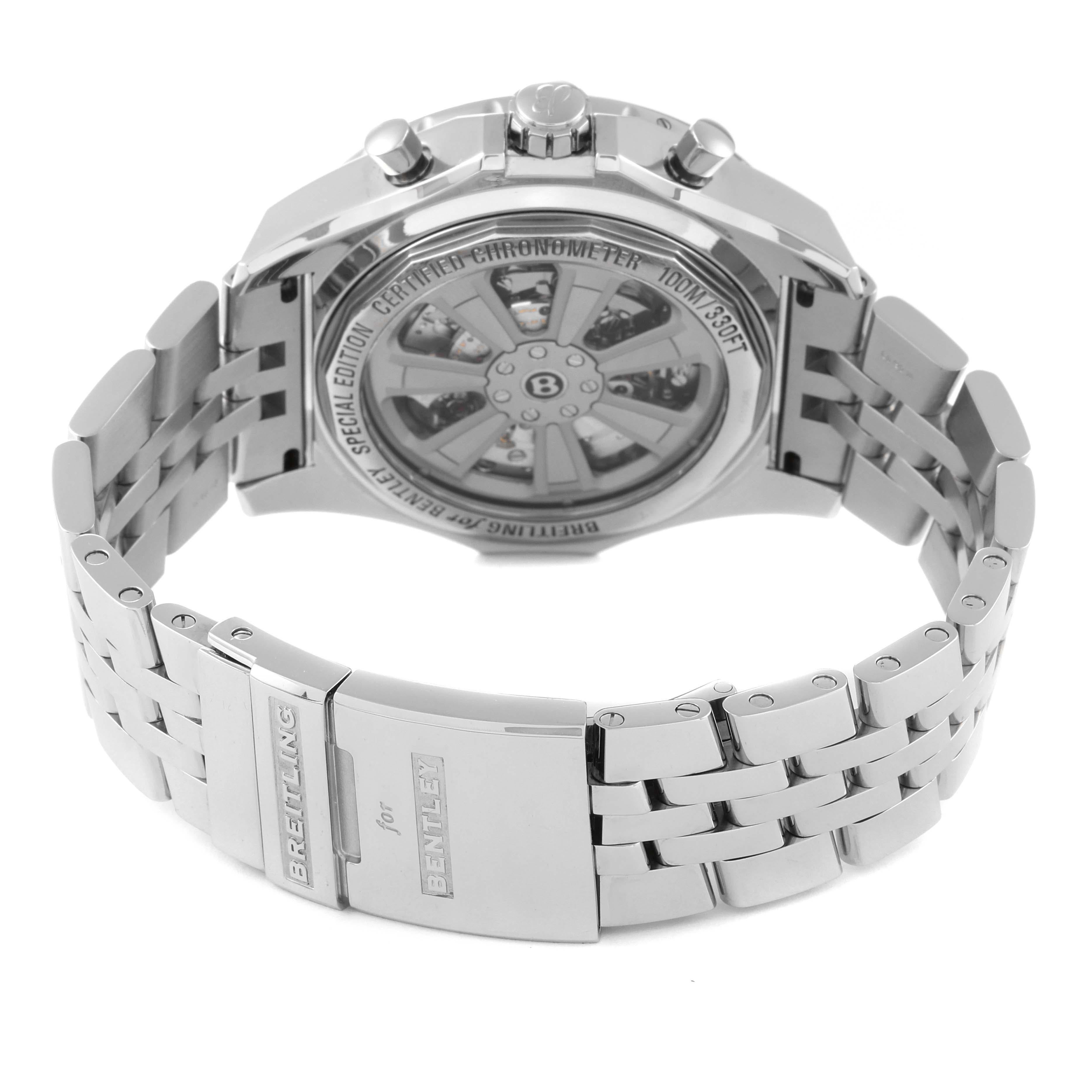 Breitling Bentley B06 Schwarzes Zifferblatt Chronograph Stahl Herrenuhr AB0611 Box Card 3