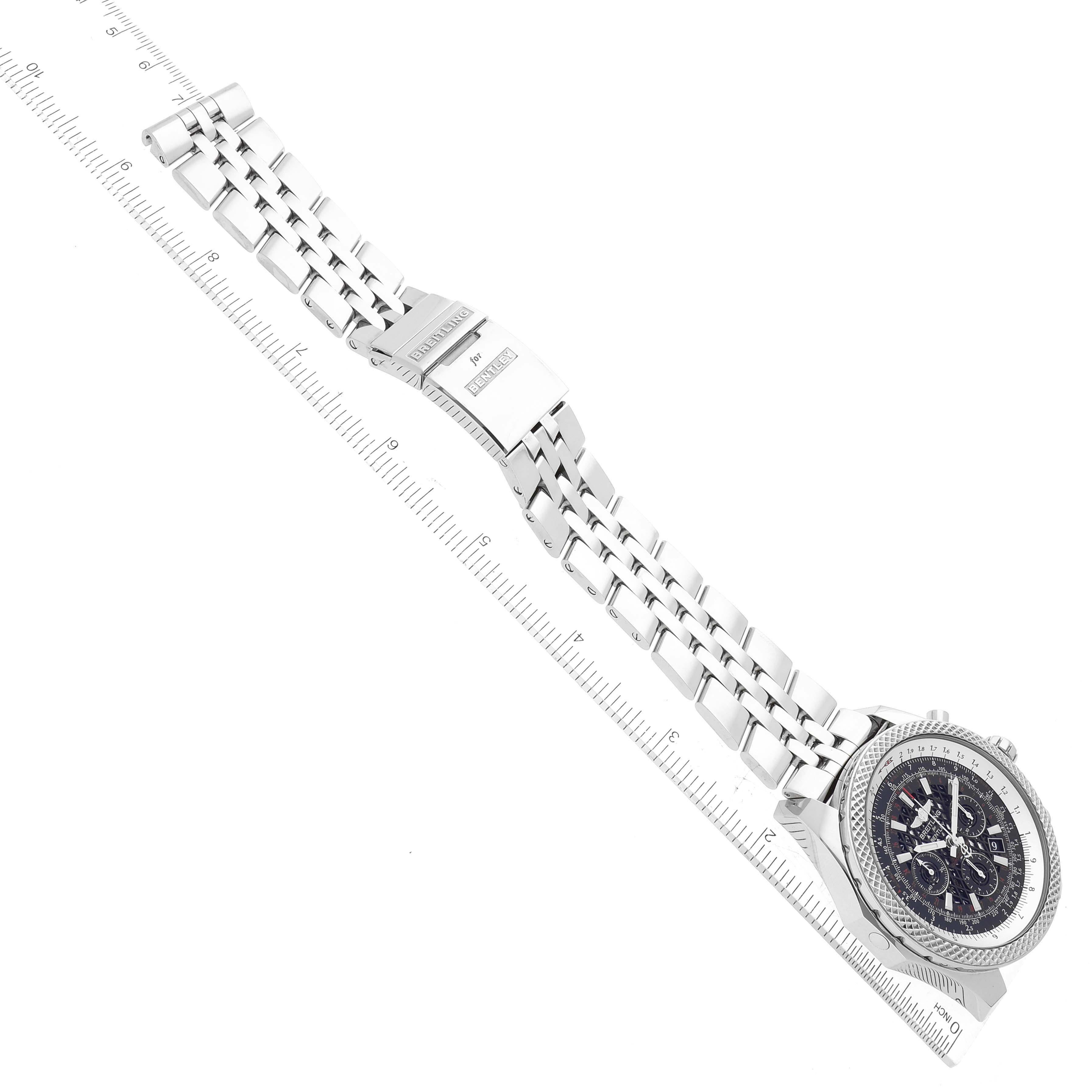 Breitling Bentley B06 Schwarzes Zifferblatt Chronograph Stahl Herrenuhr AB0611 Box Card 4