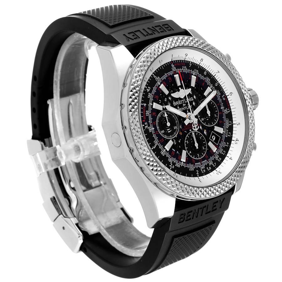 Breitling Bentley B06 Schwarzes Zifferblatt Chronograph Stahl Herrenuhr AB0611 Box Papiere im Zustand „Hervorragend“ im Angebot in Atlanta, GA