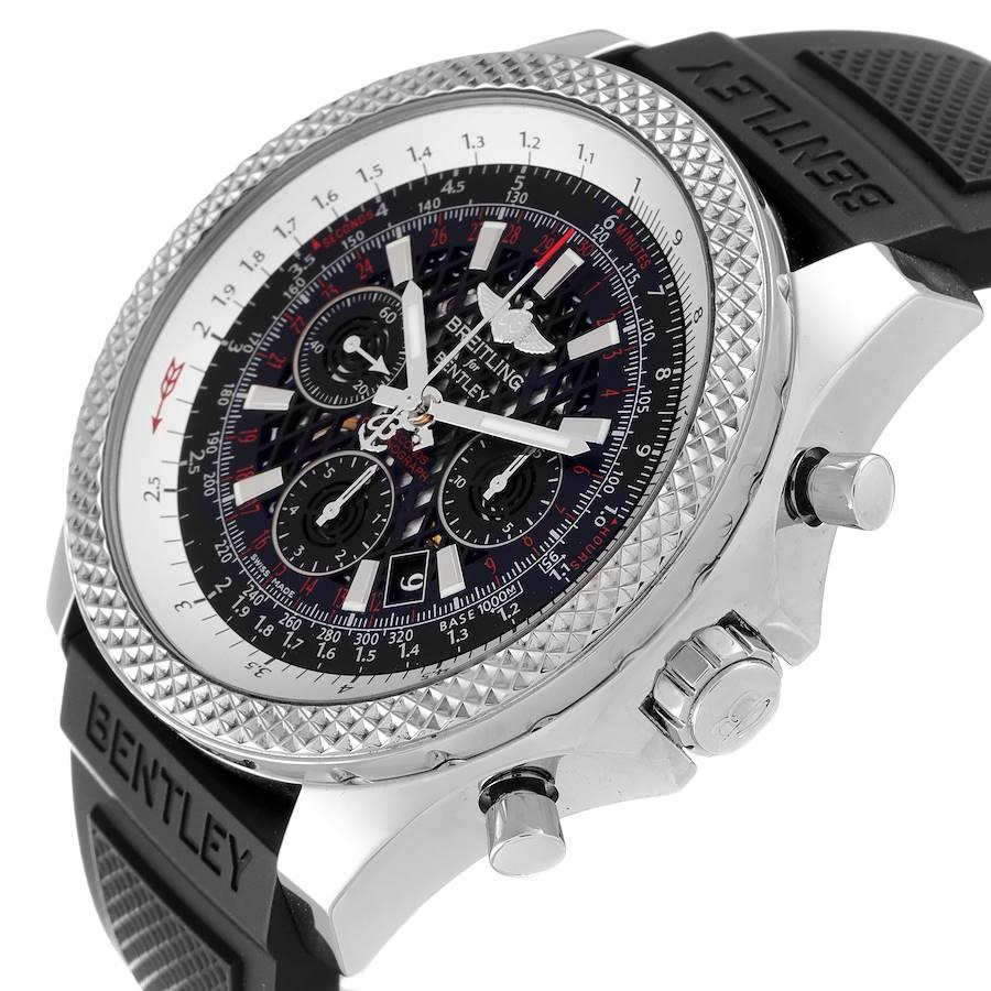 Breitling Bentley B06 Schwarzes Zifferblatt Chronograph Stahl Herrenuhr AB0611 Box Papiere im Angebot 2