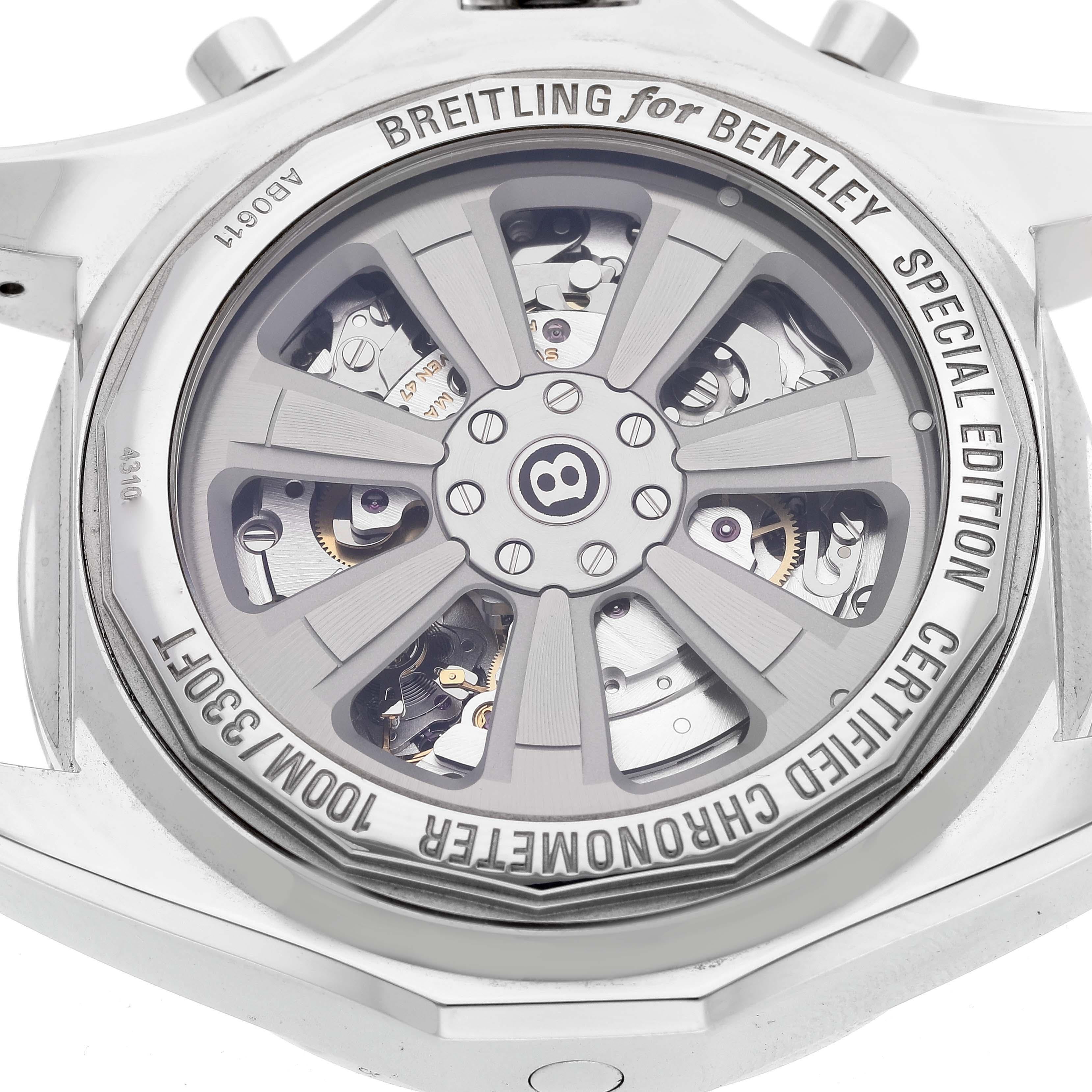 Breitling Bentley B06 Black Dial Chronograph Steel Mens Watch AB0611 2