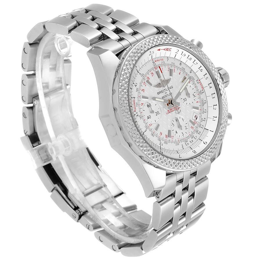 Breitling Bentley B06 Silver Dial Chronograph Watch AB0612 Box Papers In Excellent Condition For Sale In Atlanta, GA