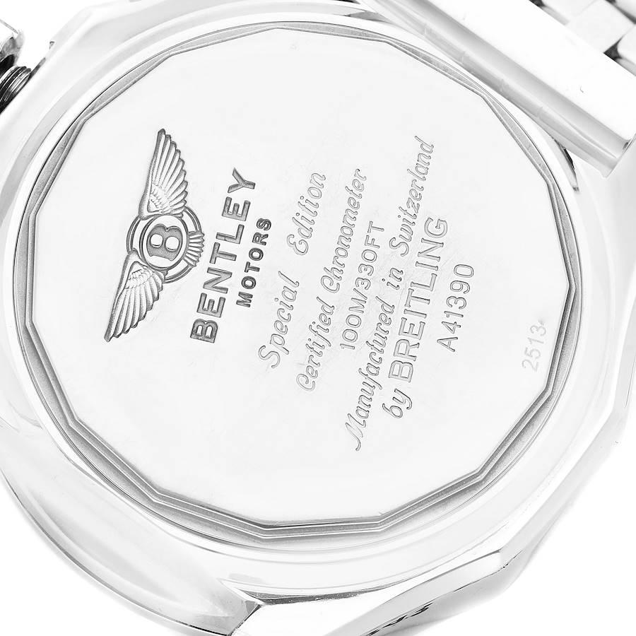 Breitling Bentley Barnato 42 Chronograph Silver Dial Watch A41390 Box Papers 1