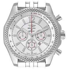 Breitling Bentley Barnato 42 Chronograph Silver Dial Watch A41390 Box Papers