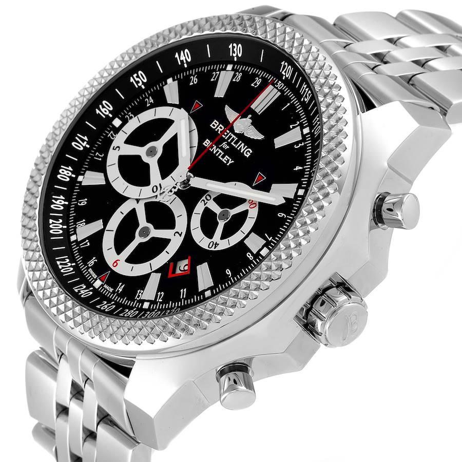 Breitling Bentley Barnato Racing Schwarzes Zifferblatt Herrenuhr A25366 Papiere im Angebot 2