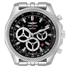 Breitling Bentley Barnato Racing Schwarzes Zifferblatt Herrenuhr A25366 Papiere