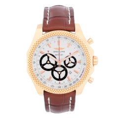 Breitling Bentley BarNato Racing Montre chronographe pour hommes en or rose 18 carats