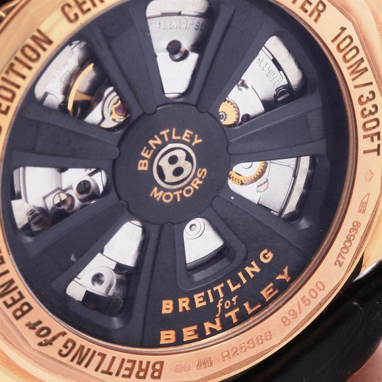 Breitling Bentley Barnato Racing Rose Gold Limited Edition Watch R25366 ...