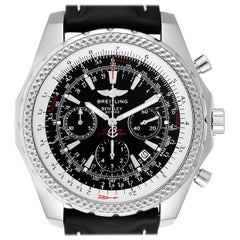 Breitling Bentley Black Dial Chronograph Steel Men's Watch A25362