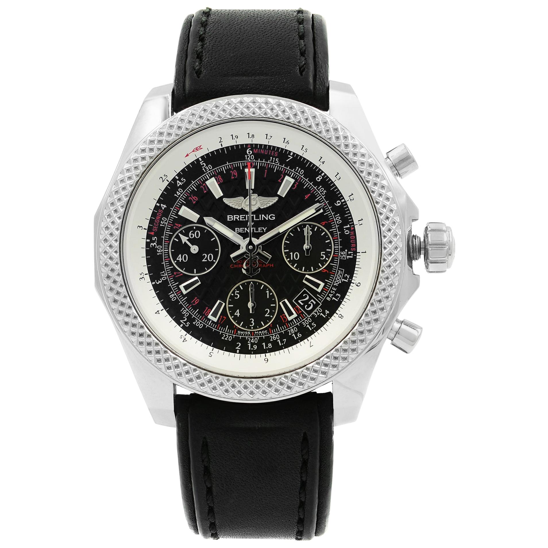 Breitling Bentley Black Dial Steel Automatic Men's Watch AB061221/BD93-480X