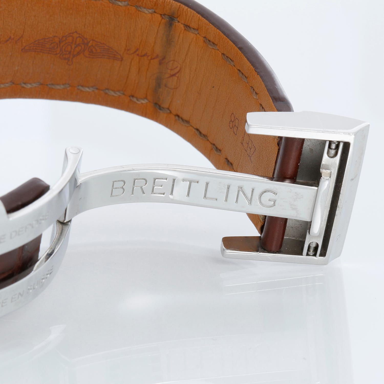Breitling Bentley Chronograph Herrenuhr aus Stahl mit silbernem Zifferblatt AB0611 im Angebot 1