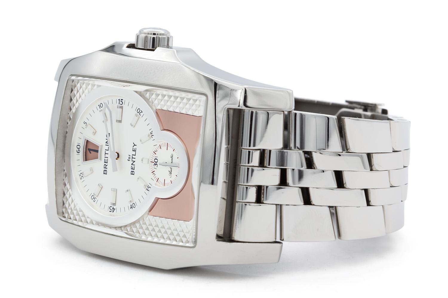 Contemporary Breitling Bentley Flying B Jump Hour Automatic Stainless Steel Watch A28362 BNP