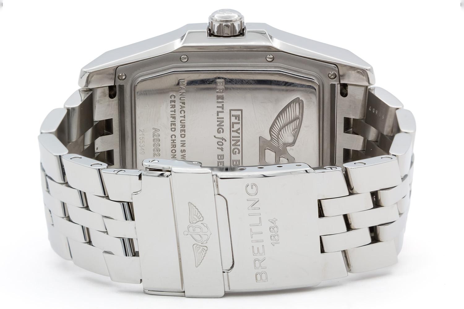 Breitling Bentley Flying B Jump Hour Automatic Stainless Steel Watch A28362 BNP In Excellent Condition In Tustin, CA