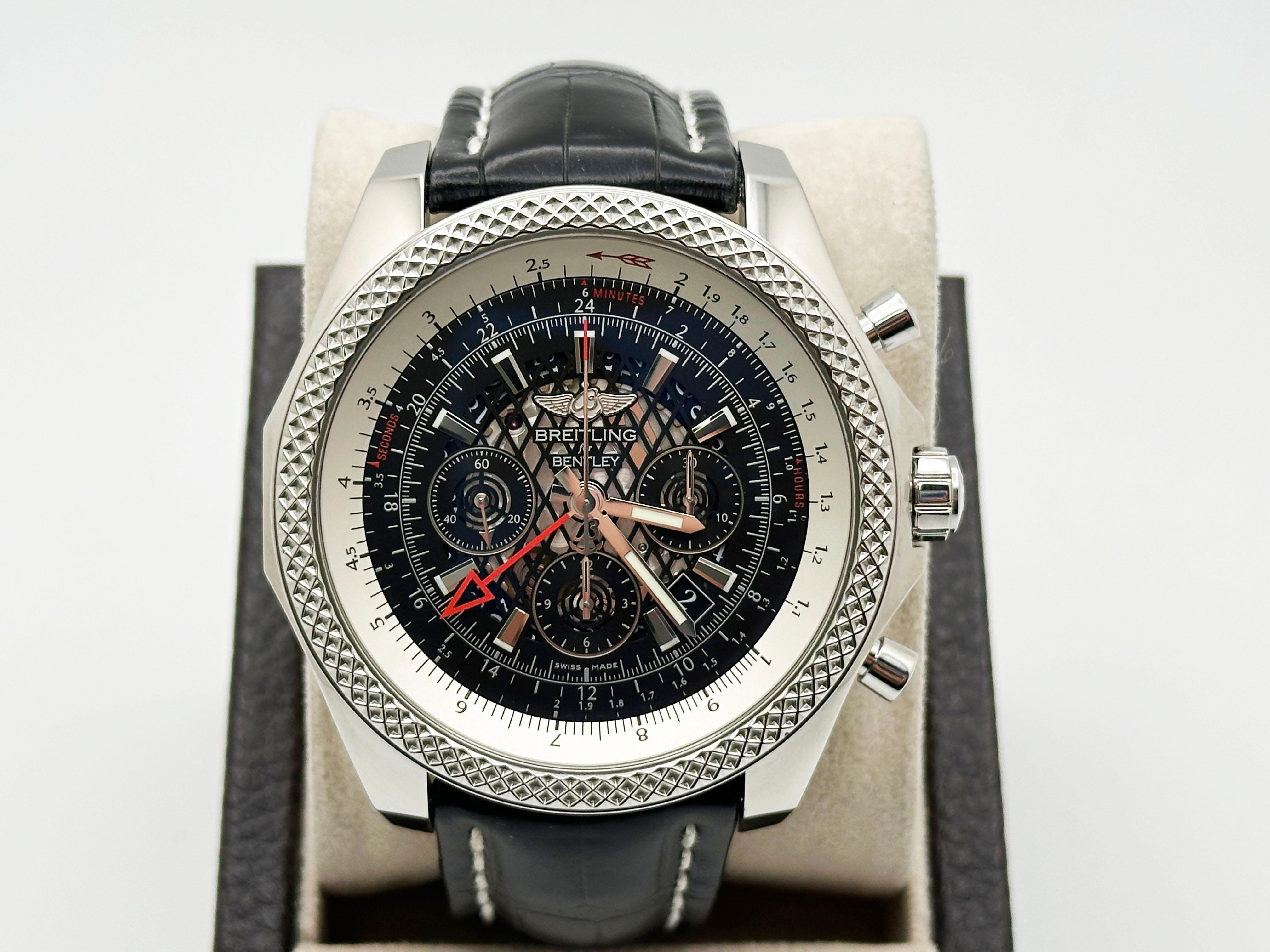 Numero di stile: AB0431



Anno: 2014

 

Model: Breitling Bentleys GMT B04

 

Materiale della cassa: Acciaio inossidabile 

 

Fascia: Pelle 

 

Lunetta: Acciaio inossidabile 

 

Quadrante:  Quadrante nero 

 

Volto: Cristallo di zaffiro 

