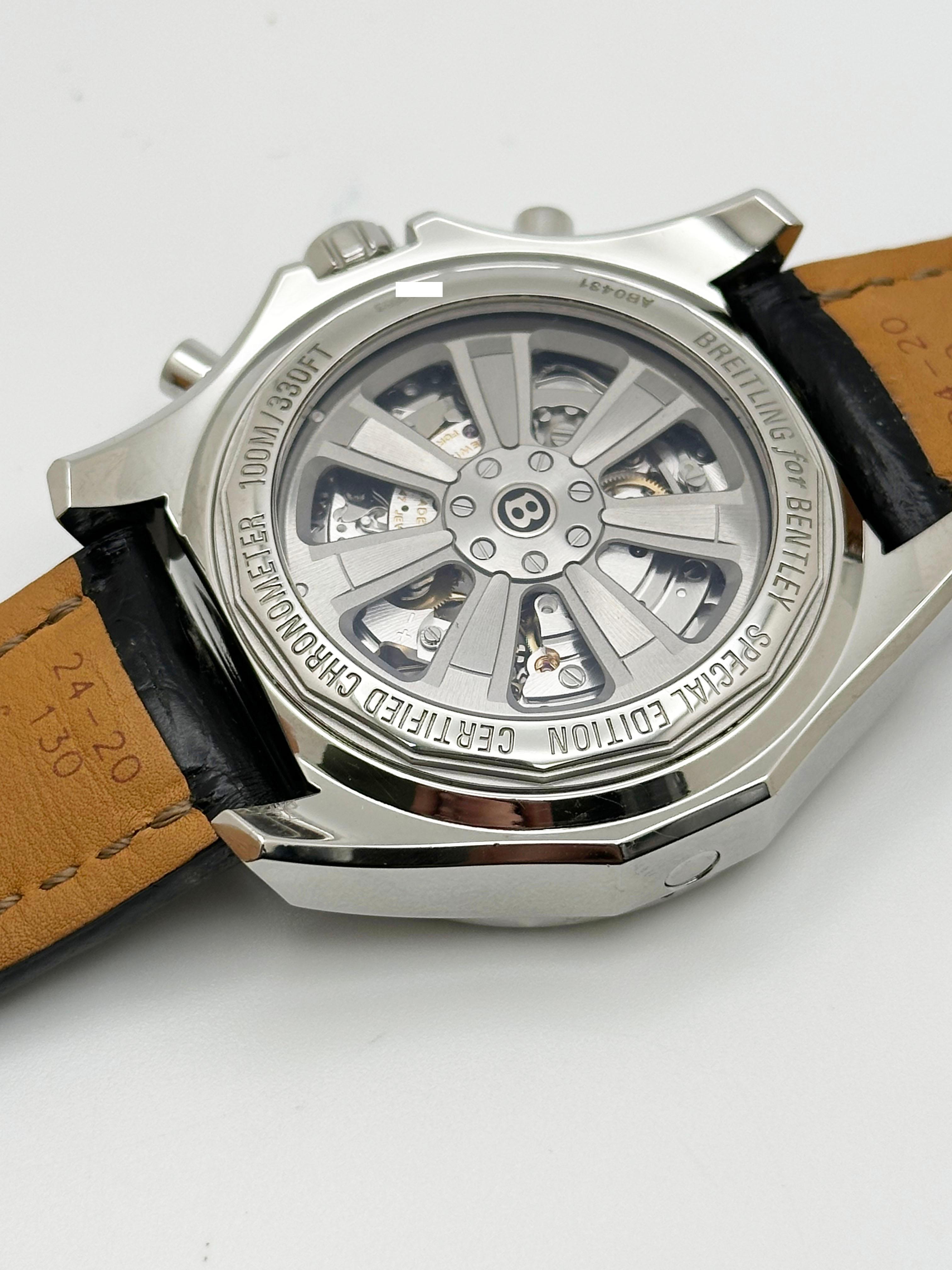 Breitling Bentleys GMT B04 AB0431 Cinturino in pelle in acciaio inossidabile 49mm in vendita 1