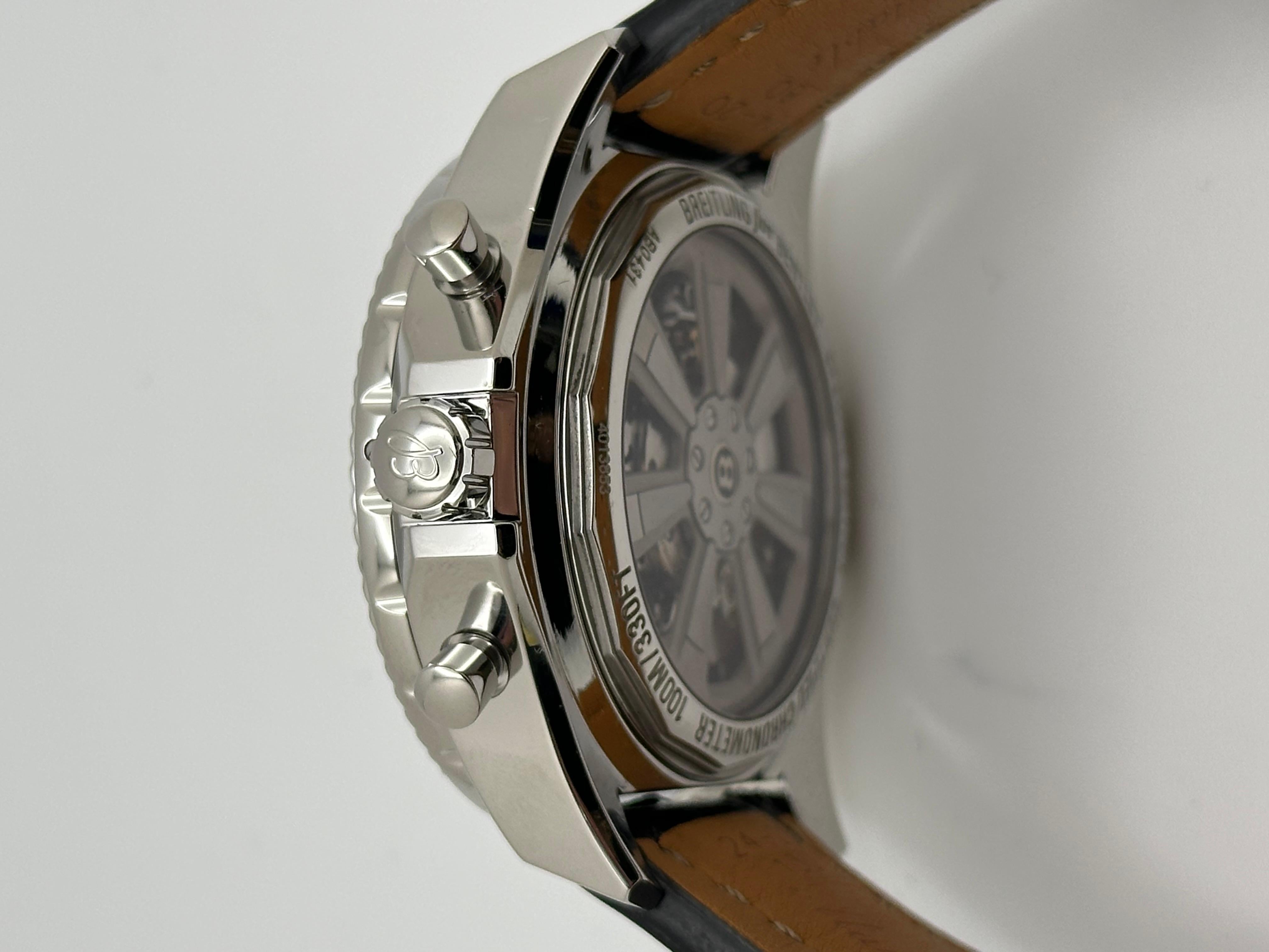 Breitling Bentleys GMT B04 AB0431 Cinturino in pelle in acciaio inossidabile 49mm in vendita 3