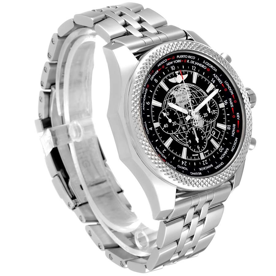 Herrenuhr aus Bugley GMT B05 Unitime mit schwarzem Zifferblatt AB0521 Box-Karte im Zustand „Hervorragend“ im Angebot in Atlanta, GA