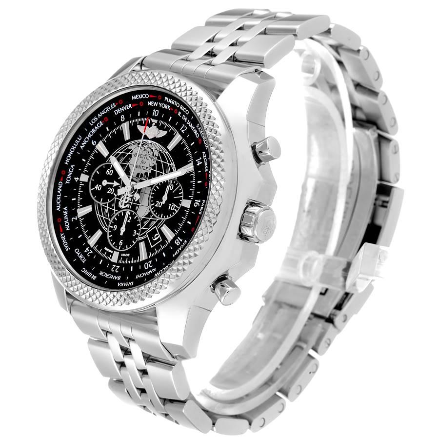 Herrenuhr aus Bugley GMT B05 Unitime mit schwarzem Zifferblatt AB0521 Box-Karte im Angebot 1