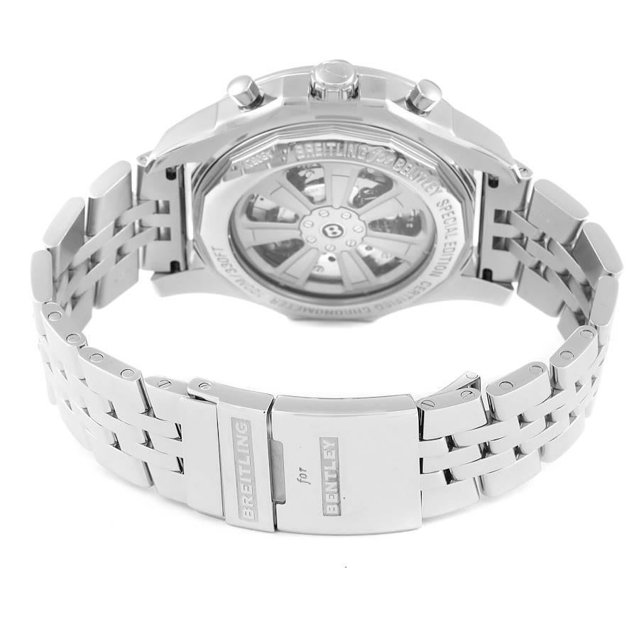 Herrenuhr aus Bugley GMT B05 Unitime mit schwarzem Zifferblatt AB0521 Box-Karte im Angebot 5