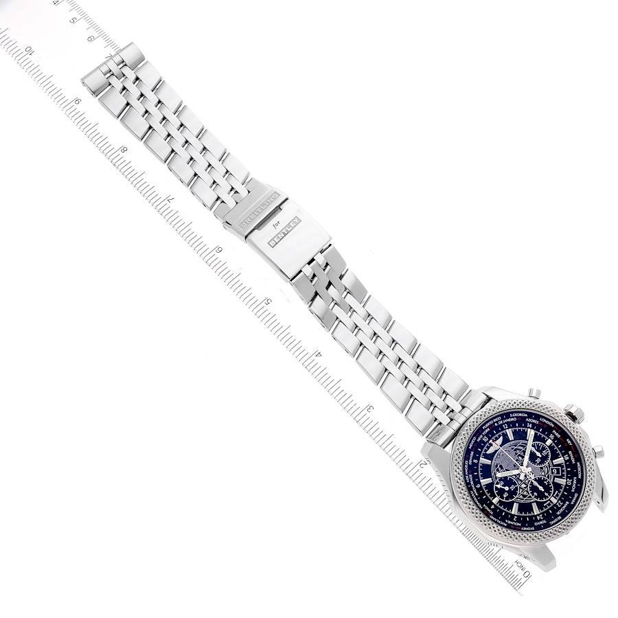 Herrenuhr aus Bugley GMT B05 Unitime mit schwarzem Zifferblatt AB0521 Box-Karte im Angebot 6