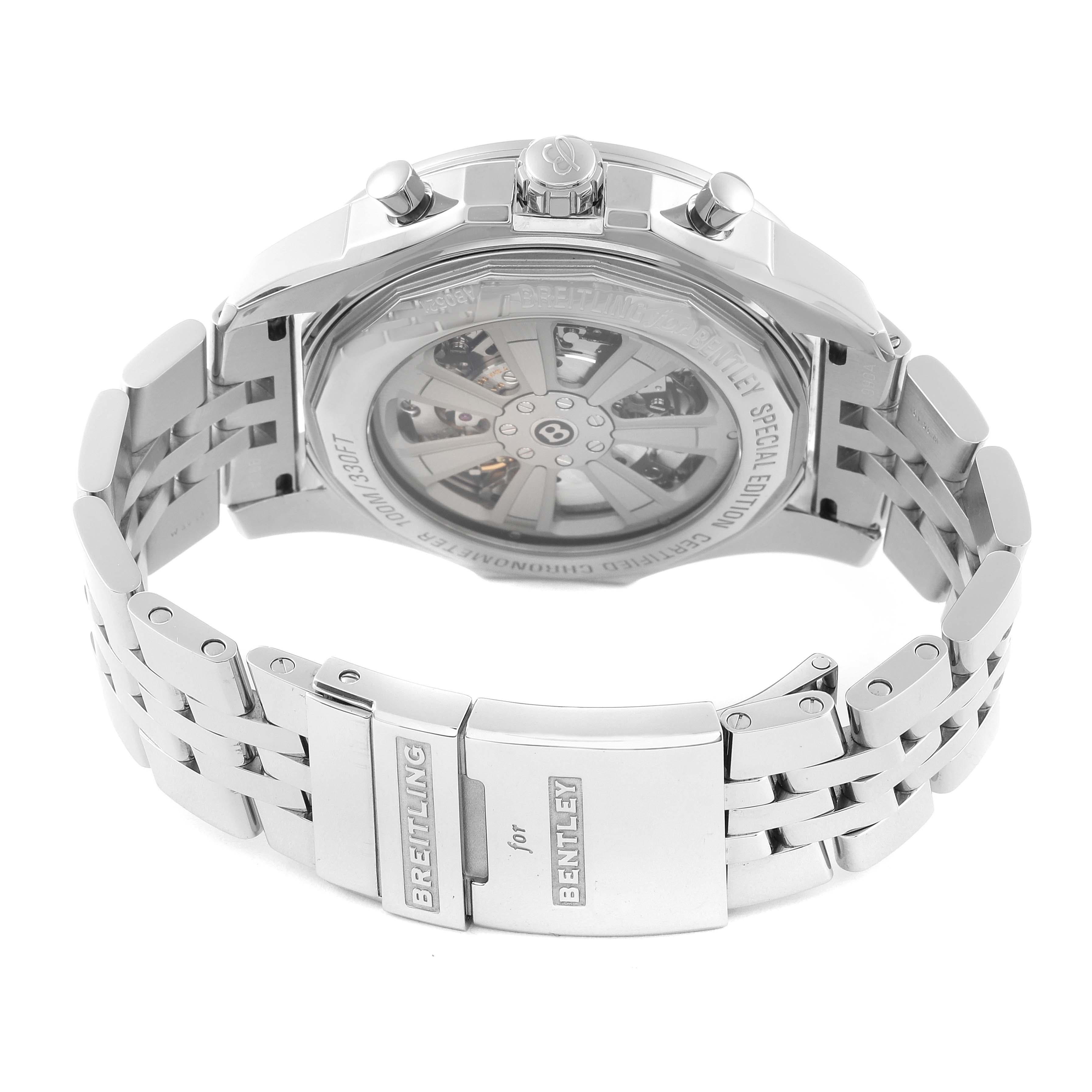 Breitling Bentley GMT B05 Unitime White Dial Steel Mens Watch AB0521 5