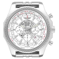 Breitling Bentley GMT B05 Unitime White Dial Steel Mens Watch AB0521