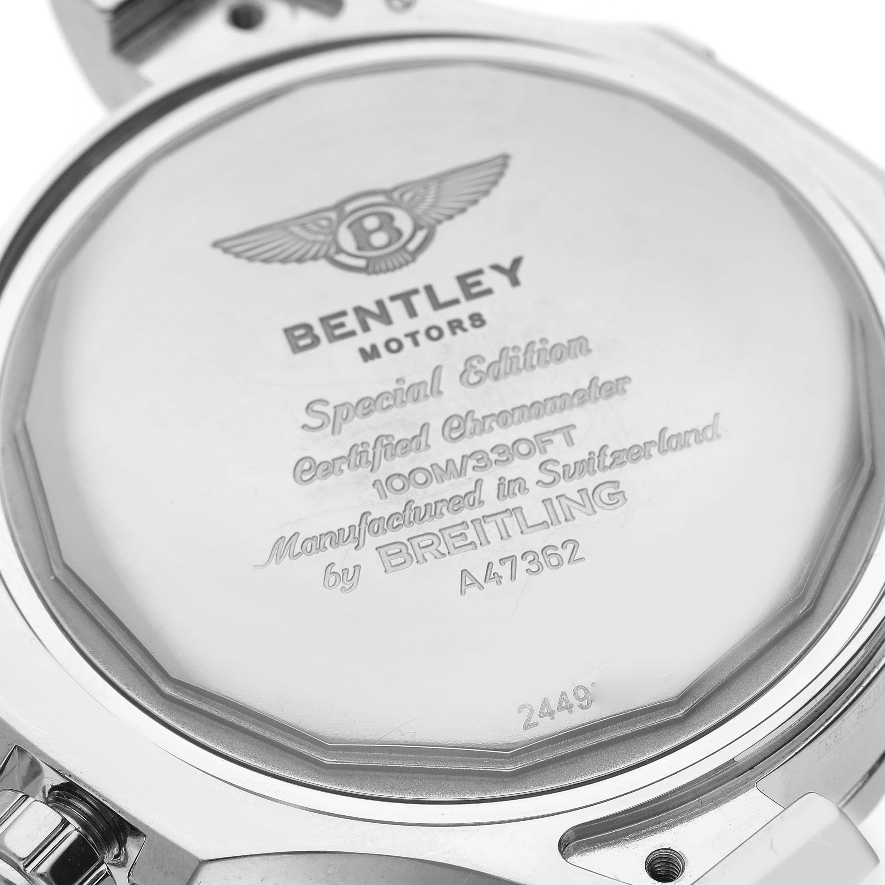 Breitling Bentley GMT Black Dial Steel Mens Watch A47362 3