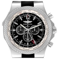 Breitling Bentley GMT Black Dial Steel Mens Watch A47362