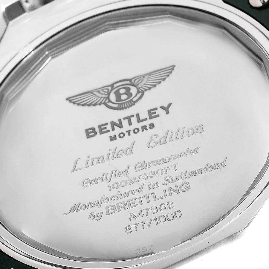 Breitling Bentley GMT Green Strap Limited Edition Watch A47362 Box Papers In Excellent Condition In Atlanta, GA