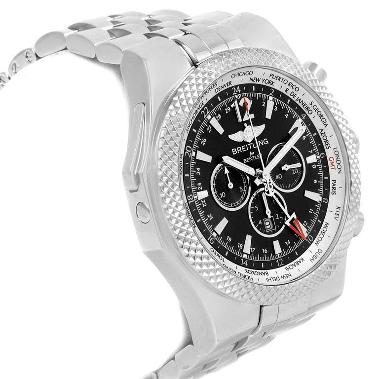 Breitling Bentley GMT Grey Dial Chronograph Steel Men's ...