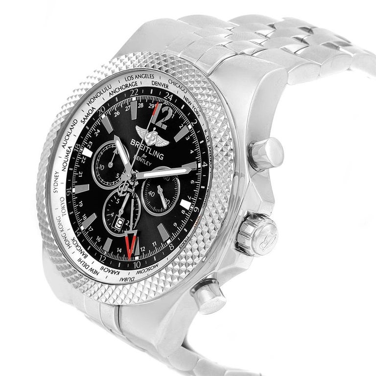 Breitling Bentley GMT Grey Dial Chronograph Steel Men's Watch A47362 For  Sale at 1stDibs | breitling a47362 special edition price, breitling bentley  gmt a47362, bentley a47362