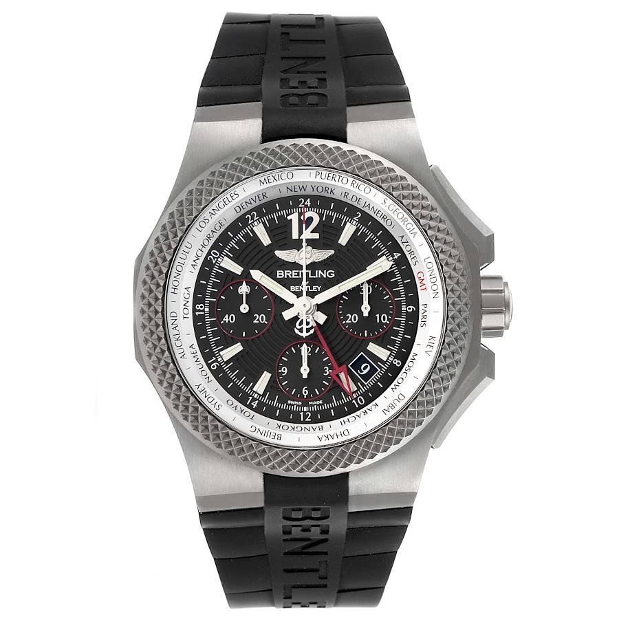Breitling Bentley GMT Light Body B04 Titanium Mens Watch EB0433 Unworn. Self-winding automatic officially certified chronometer movement. Chronograph function. Titanium case 45.0 mm in diameter. Screwed-down crown and pushers. Screw down case back.