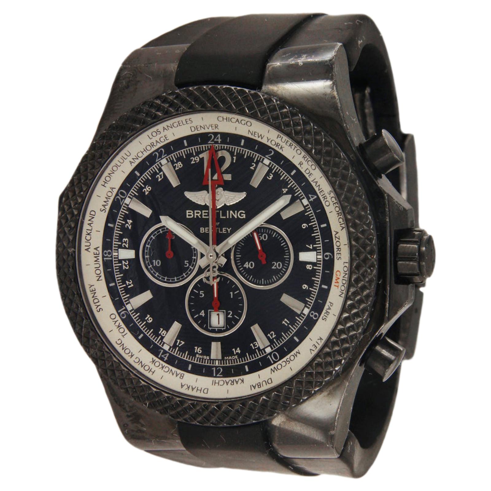 Breitling Bentley GMT Midnight Carbon Limited Edition Watch M47362