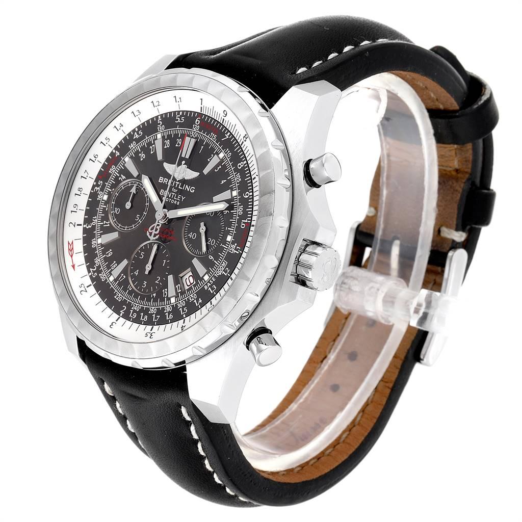 Breitling Bentley Grey Dial Chronograph Steel Men's Watch A25362 In Excellent Condition In Atlanta, GA