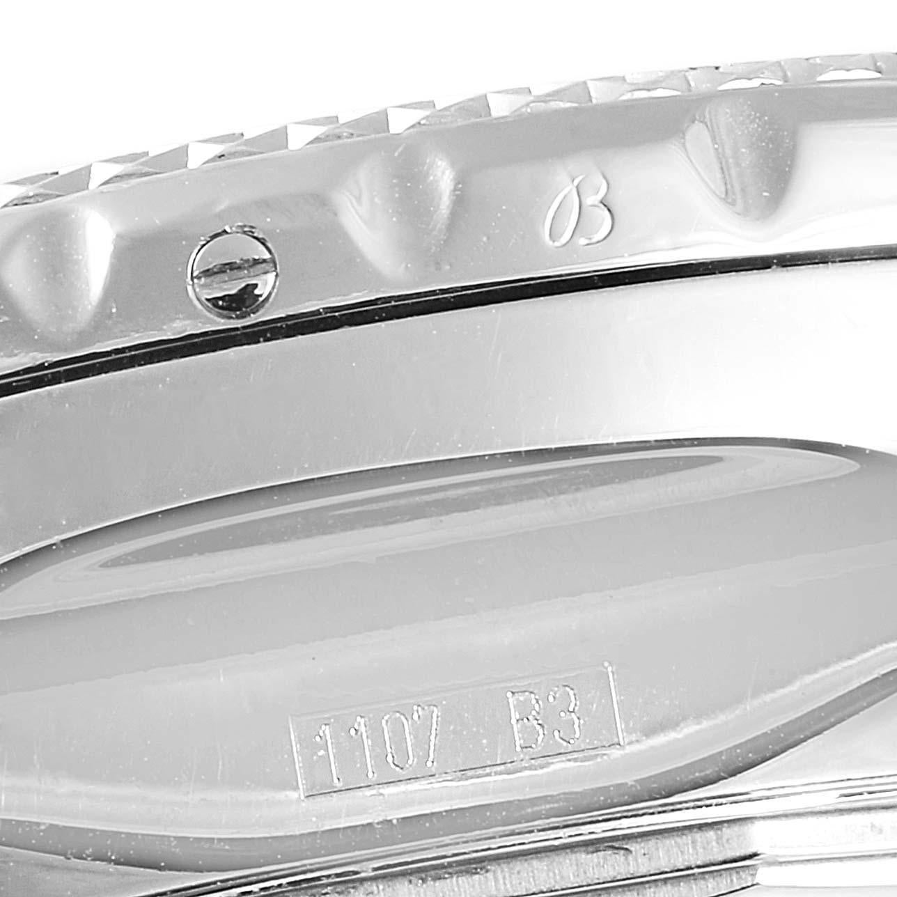 Breitling Bentley GT schwarzes Zifferblatt Kautschukband Stahl Herrenuhr A13363 im Angebot 4
