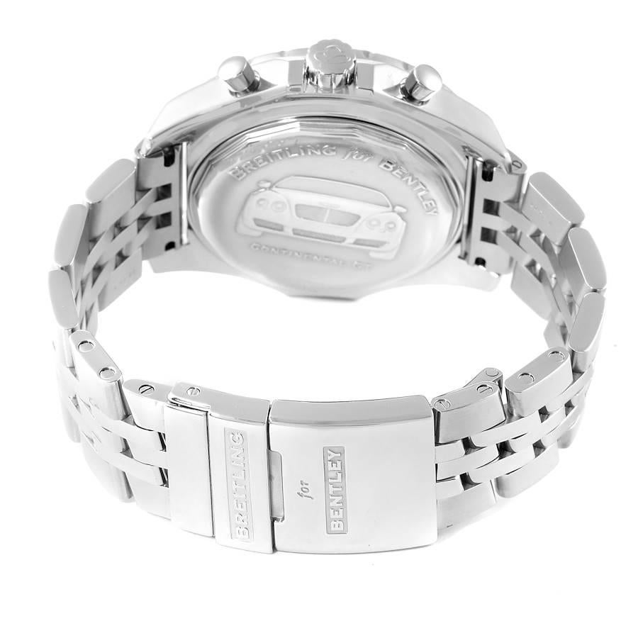 Breitling Bentley GT Black Dial Steel Mens Watch A13363 Papers 1
