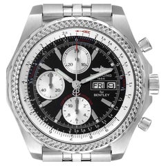 Orologio da uomo in acciaio con quadrante nero Breitling Bentley GT A13363 Papers