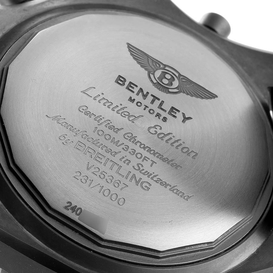 Le Herrenuhr V25367 aus Bugley mit hellem Gehäuse, mit Box und Briefen, Mitternachts Carbon im Angebot 3