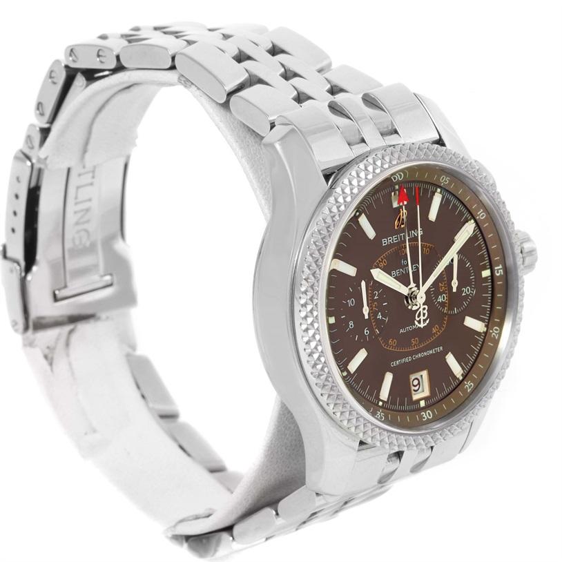 Breitling Bentley Mark VI Brown Dial Men’s Steel Platinum Watch P26362 3