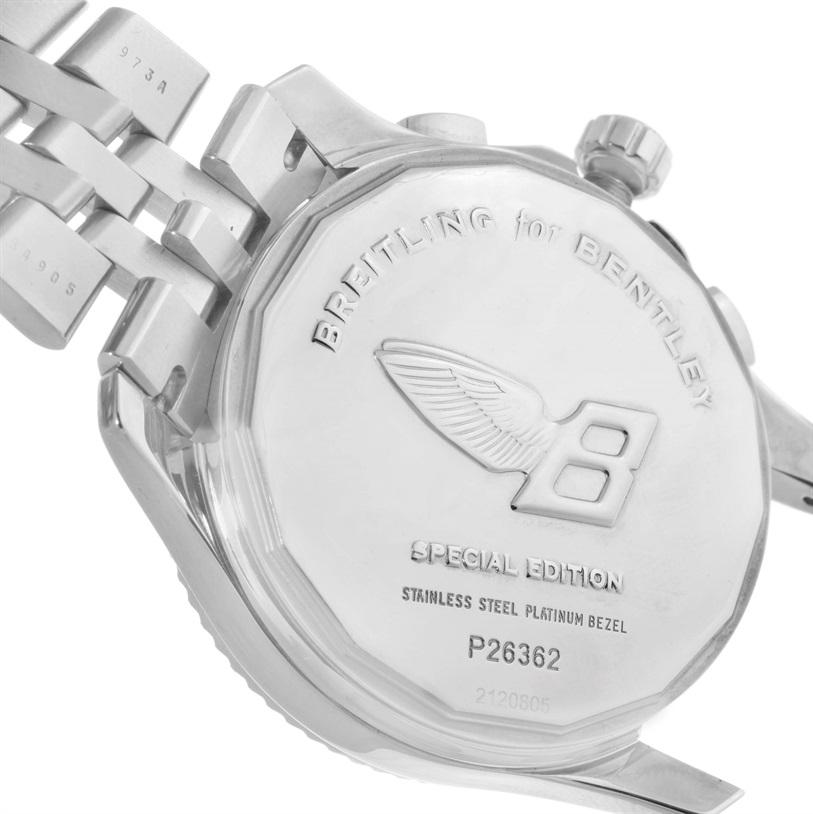 Breitling Bentley Mark VI Brown Dial Men’s Steel Platinum Watch P26362 4