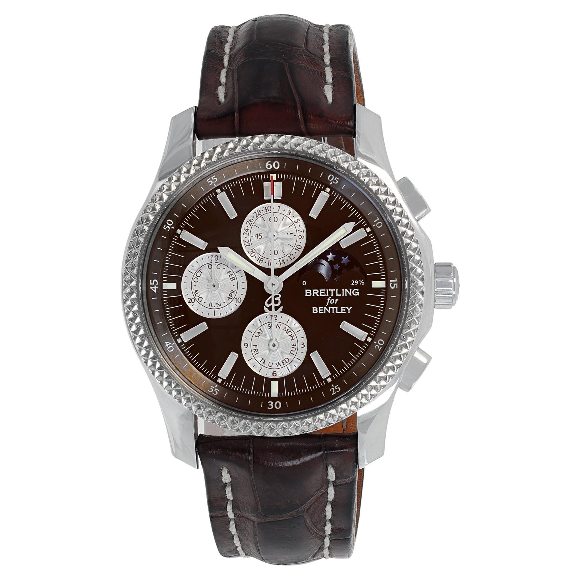Breitling Bentley Mark VI Chronograph Steel Wristwatch Ref P1936212/Q540 For Sale